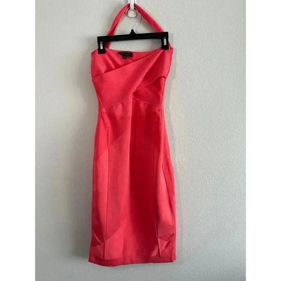 Narciso Rodriguez ribbed bodycon halter bandage dress size 42 made in Italy - Picture 2 of 9